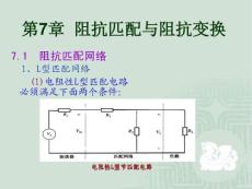 微波技术与实验-第7章__阻抗匹配与阻抗变换