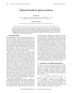 Tailored freeform optical surfaces