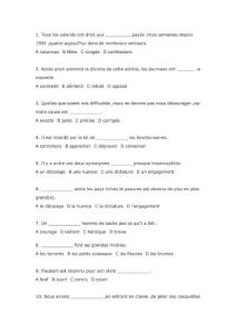 2012大學法語四級考試資料