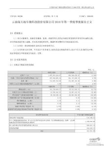 [经济/管理]绿 大 地：2010年第一季度报告正文补充更正后 2010-06-17