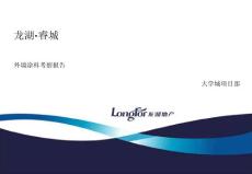 龍湖·睿城涂料考察報告