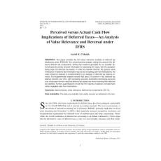Perceived versus Actual Cash Flow
