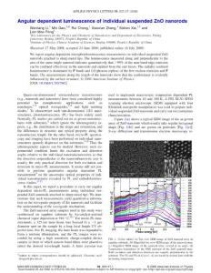 Angular dependent luminescence of individual suspended ZnO nanorods