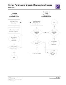 COST Review Pending and Uncosted Txns Process