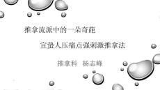 宣蛰人压痛点强刺激推拿法ppt课件