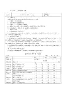 生产车间工人绩效考核方案