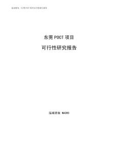 東莞POCT項目可行性研究報告模板
