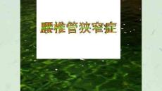 腰椎管狭窄症课件
