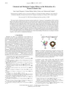 Chemical and Biological Caging Effects on the Relaxation of a Proton-Transfer Dye