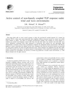 Active control of non-linearly coupled TLP response under