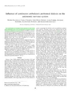 Influence of continuous ambulatory peritoneal dialysis on the autonomic nervous system