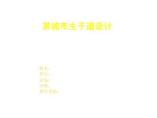 某城市主干道设计  PPT