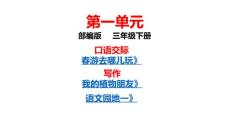 部编人教版小学三年级下册语文 第一单元 口语交际 春游去哪儿玩 习作 我的植物朋友 语文园地一  课件P82
