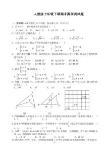 七年级数学下册期末测试题[1]