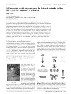 3 Gazit E 2007 Self-assembled peptide nanostructures the design of molecular building blocks