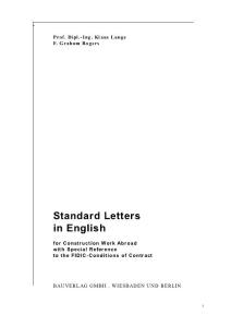 標準英文公函寫作（施工方向）
