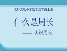 北师大版小学数学三年级上 认识周长