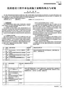 淺談建設工程中承包商施工索賠的難點與對策(論文).pdf