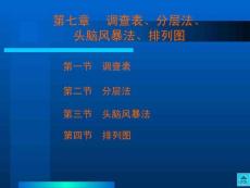 QC小组基本教程--第七章-- 调查表、分层法、头脑风暴法、排列图