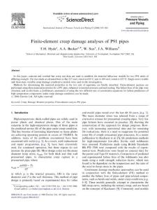 Finite-element creep damage analyses of P91 pipes