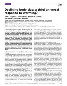 2011_Declining body size_ a third universal response to warming