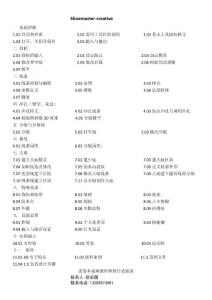 shoemaster creative設計模塊視頻教程目錄