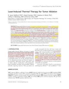 Laser-Induced Thermal Therapy for Tumor Ablation