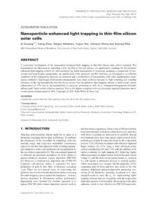 Nanoparticle-enhanced light trapping in thin-film silicon solar cells