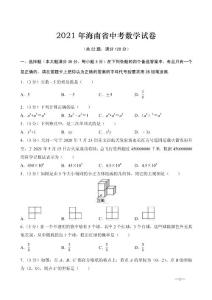 2021年海南省中考数学试题（word版，含答案解析）