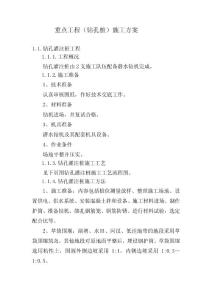 重點工程（鉆孔樁）施工方案