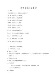 外资注册登记客户指南