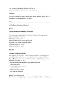 How To Expense Management Overview