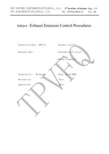 TPVFQ-SHEP-14(04)Exhaust Emission Control Procedures