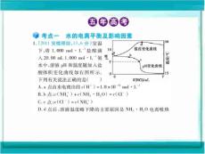 2012屆高三化學5年高考3年模擬課件：專題10  水的電離和溶液的酸堿性