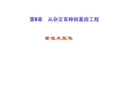 2012年高考生物第一轮复习课件：6 从杂交育种到基因工程（新人教版必修2）