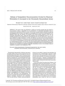 release of sympathetic neurotransmitter evoked by electrical stimulation is increased in the chronically decentralized artery-论文