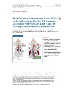 renal denervation decreases susceptibility to arrhythmogenic cardiac alternans and ventricular arrhythmia in a rat model of post-myocardial infarction heart failure-論文