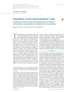repetitive acute hemodynamic load progression from systolic decompensation to cellularextracellular compensation to diastolic decompensation-論文