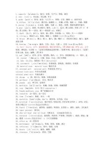 专业用单词释义