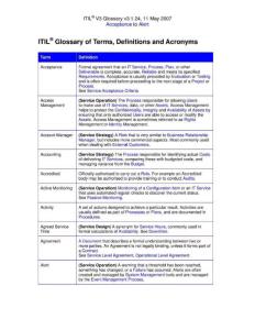 最新ITIL V3术语表