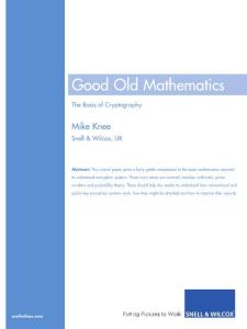 white-paper-Good-Old-Mathematics