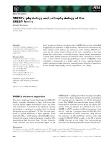 SREBPs： physiology and pathophysiology of the SREBP family.