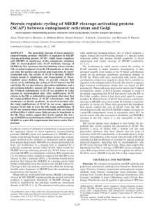 Sterols regulate cycling of SREBP cleavage-activating protein (SCAP) between endoplasmic reticulum and Golgi