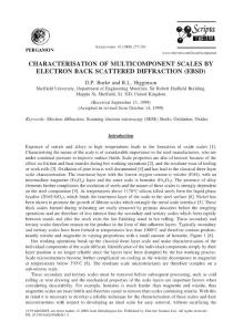 Characterisation of multicomponent scales by electron back scattered diffraction (EBSD)