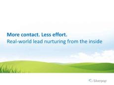 真正的世界领先地位的培养Real World Lead Nurturing and Lead Scoring【国外优秀ppt精品选】