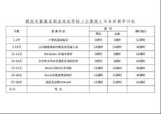 計算機(jī)教學(xué)計劃