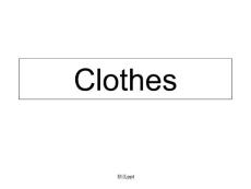 英語衣服類詞匯 clothes