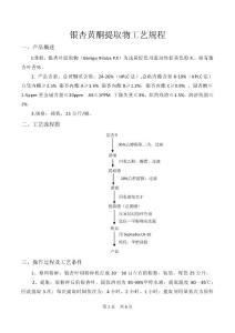 銀杏黃酮提取物工藝規程