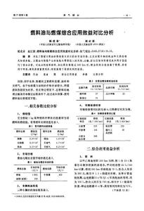 燃料油與燃煤綜合應(yīng)用效益