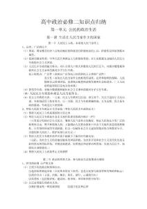 高中政治必修2知识点归纳